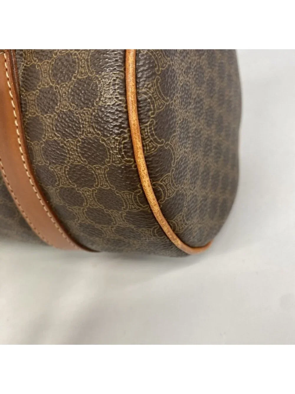 Celine Handbag Macadam Brown Gold